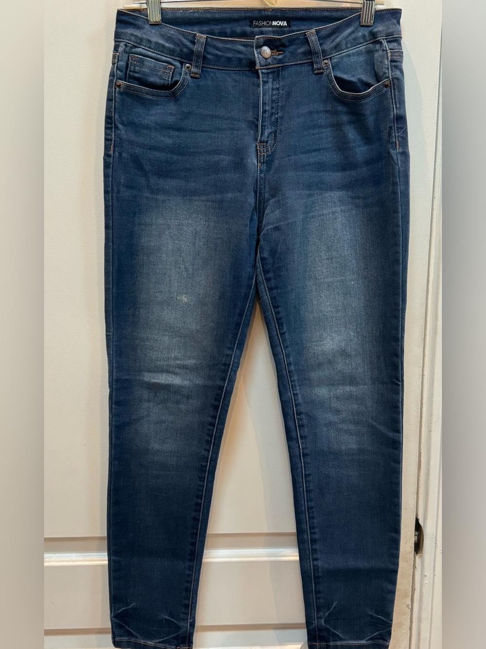 Fashion Nova Dark Blue Skinny Jeans
